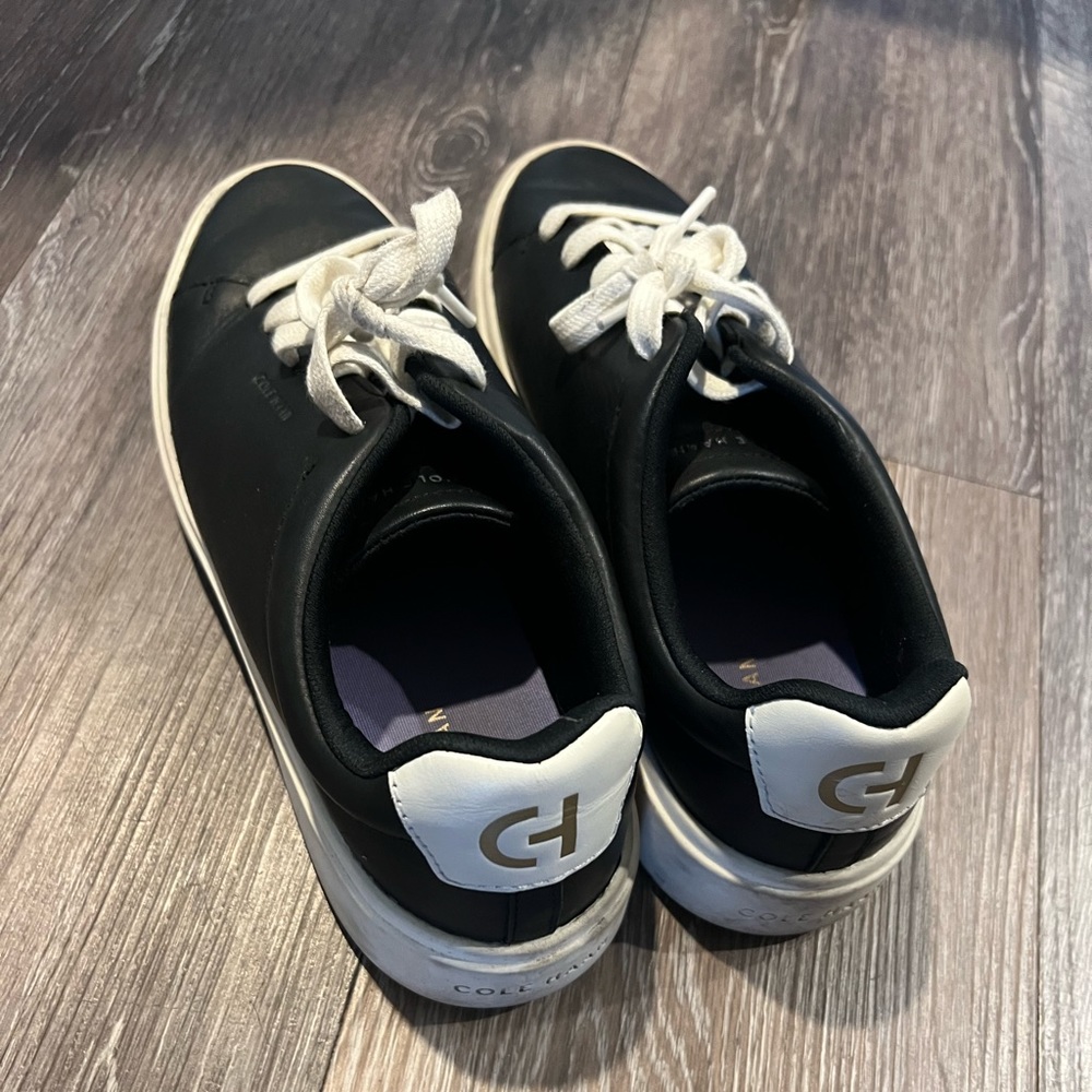Cole Haan black leather sneakers